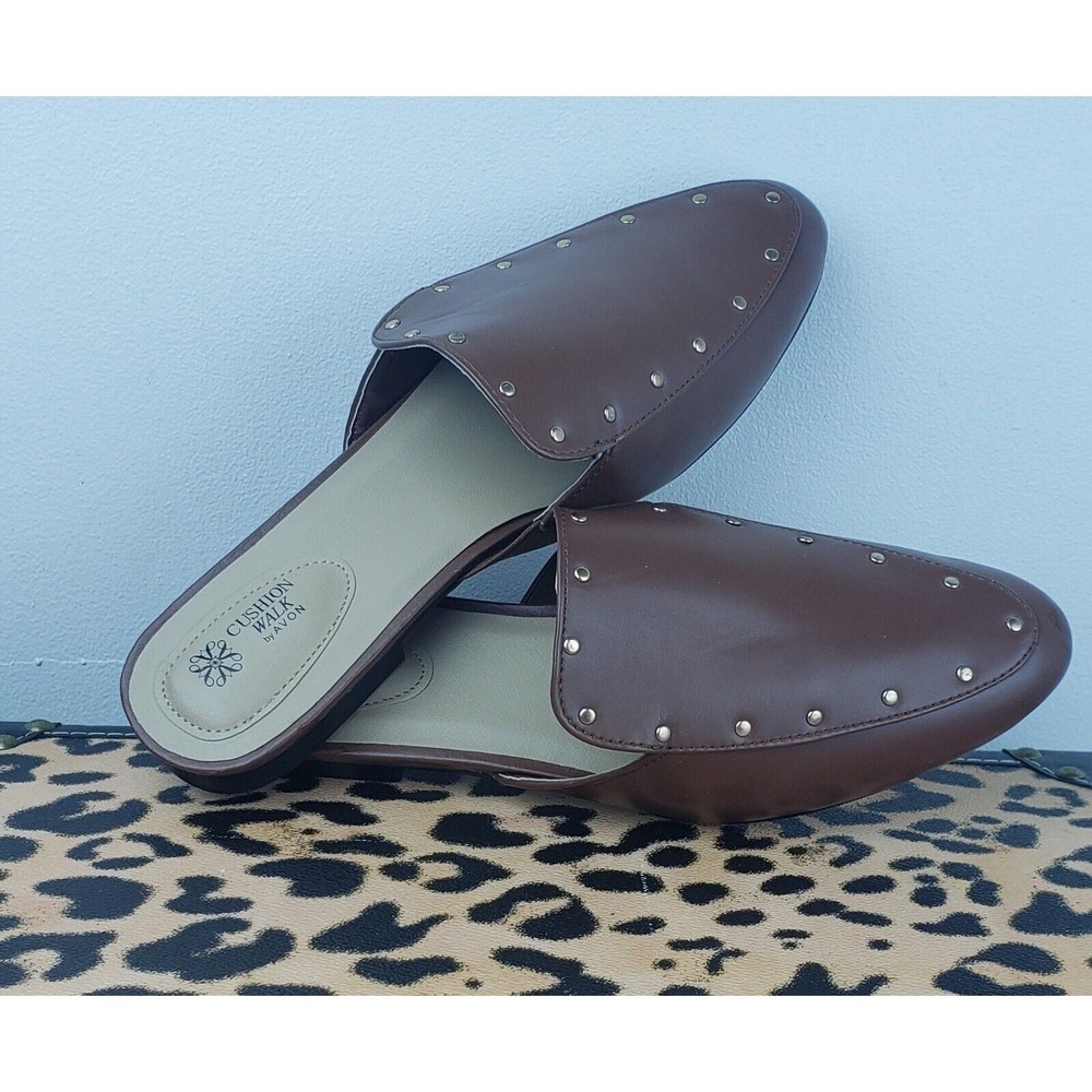 Womens Shoes Avon Cushion Walk Brown Slip On Flats Shoes Size‎ 10